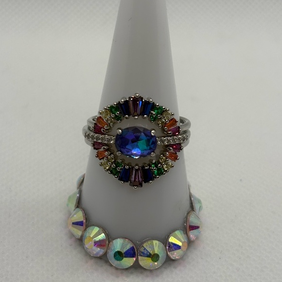 Bomb Party Autism Awareness Ring - Size 9, 3 piece - Picture 2 of 5